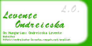 levente ondreicska business card